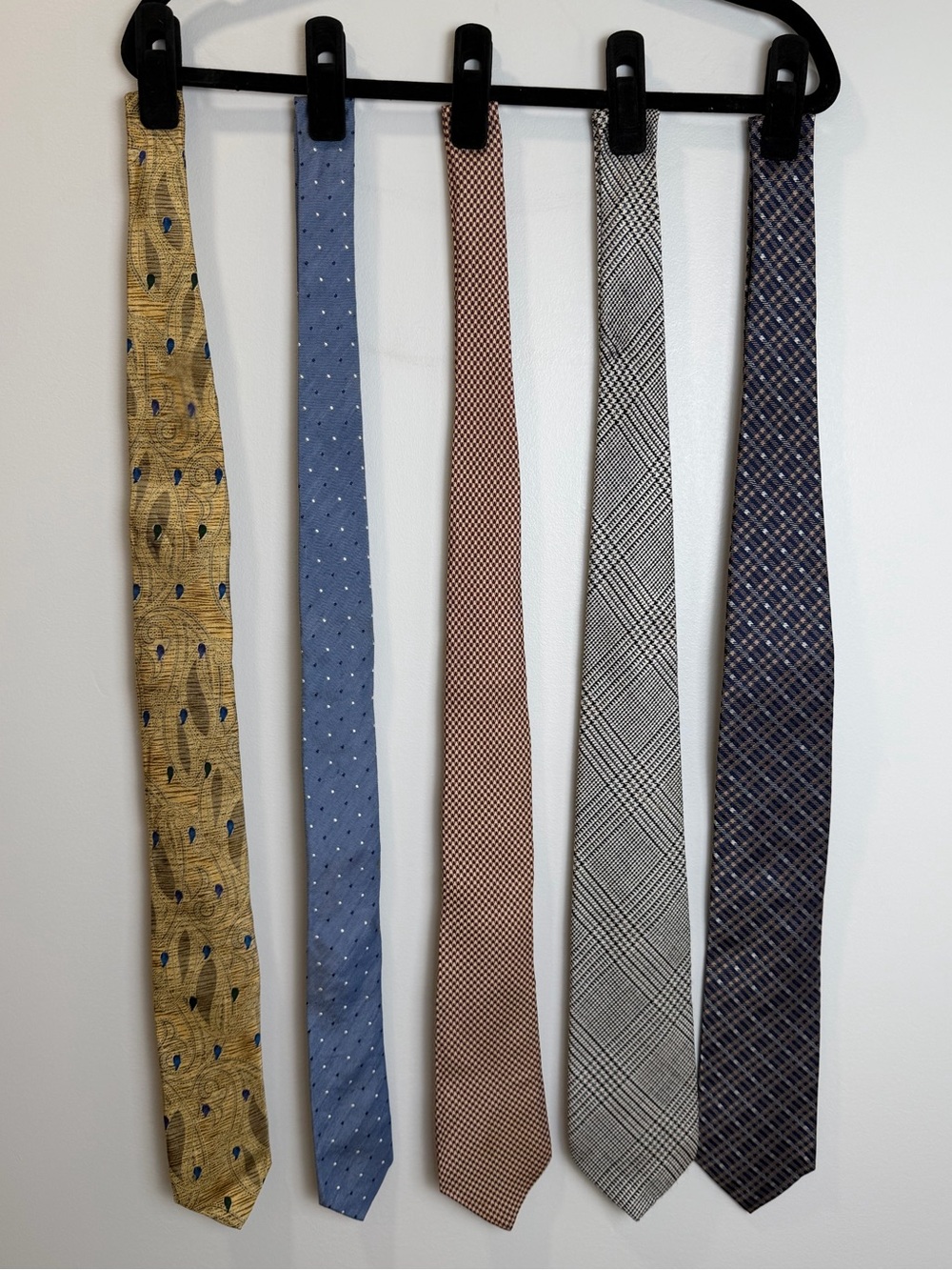 Designer Silk Tie Lot of 5 Barneys J.Crew Robert Talbott Joseph Abboud